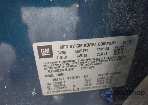 2021 Chevrolet Trailblazer Fwd Ls from USA, damaged, VIN KL79MMS23MB018596